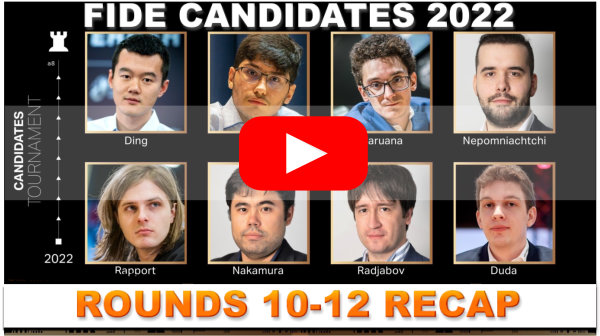 GM Alex Yermolinsky recaps round 10-12 of the FIDE Candidates 2022